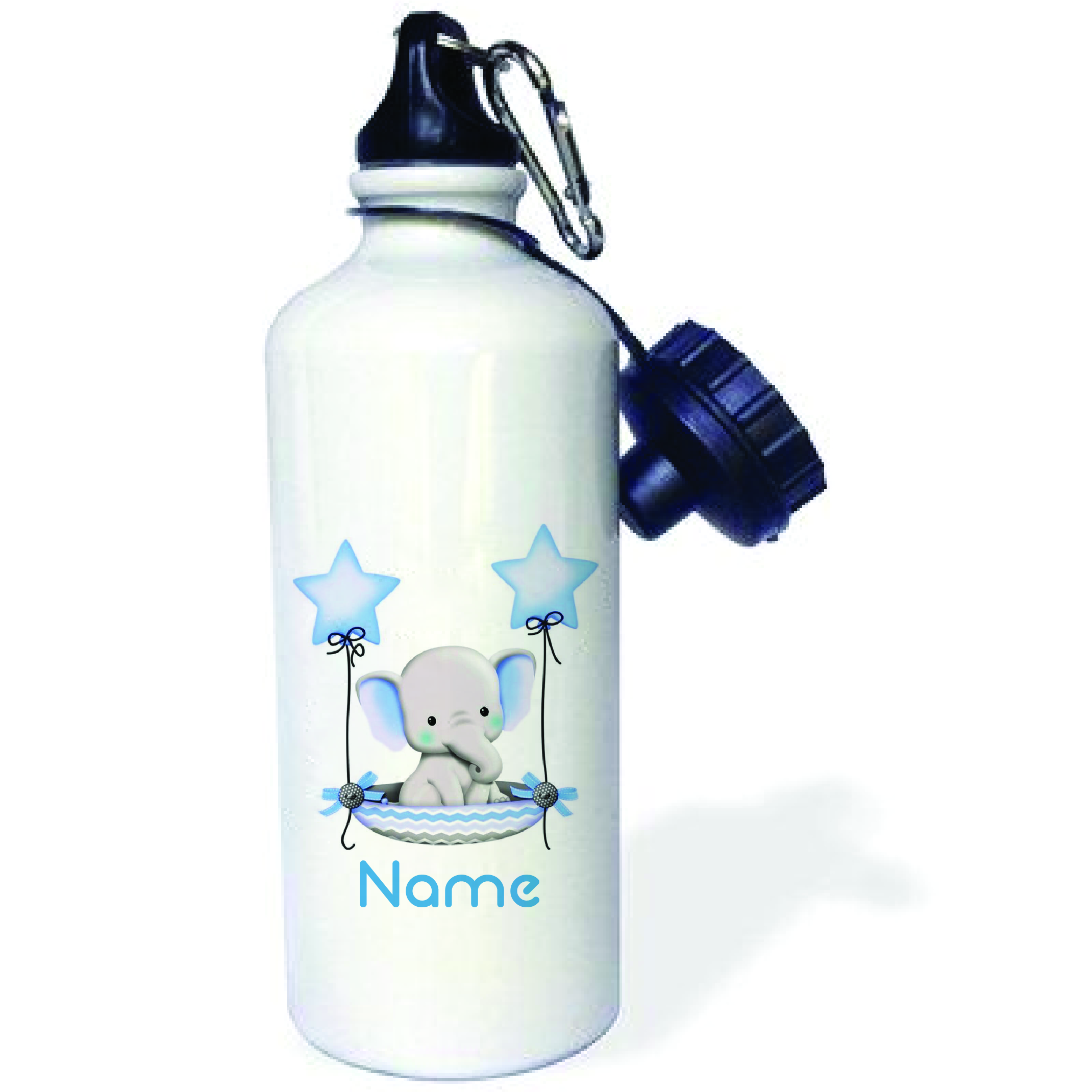 Personalised Baby Elephant Cute Aluminum Water Bottle with Name